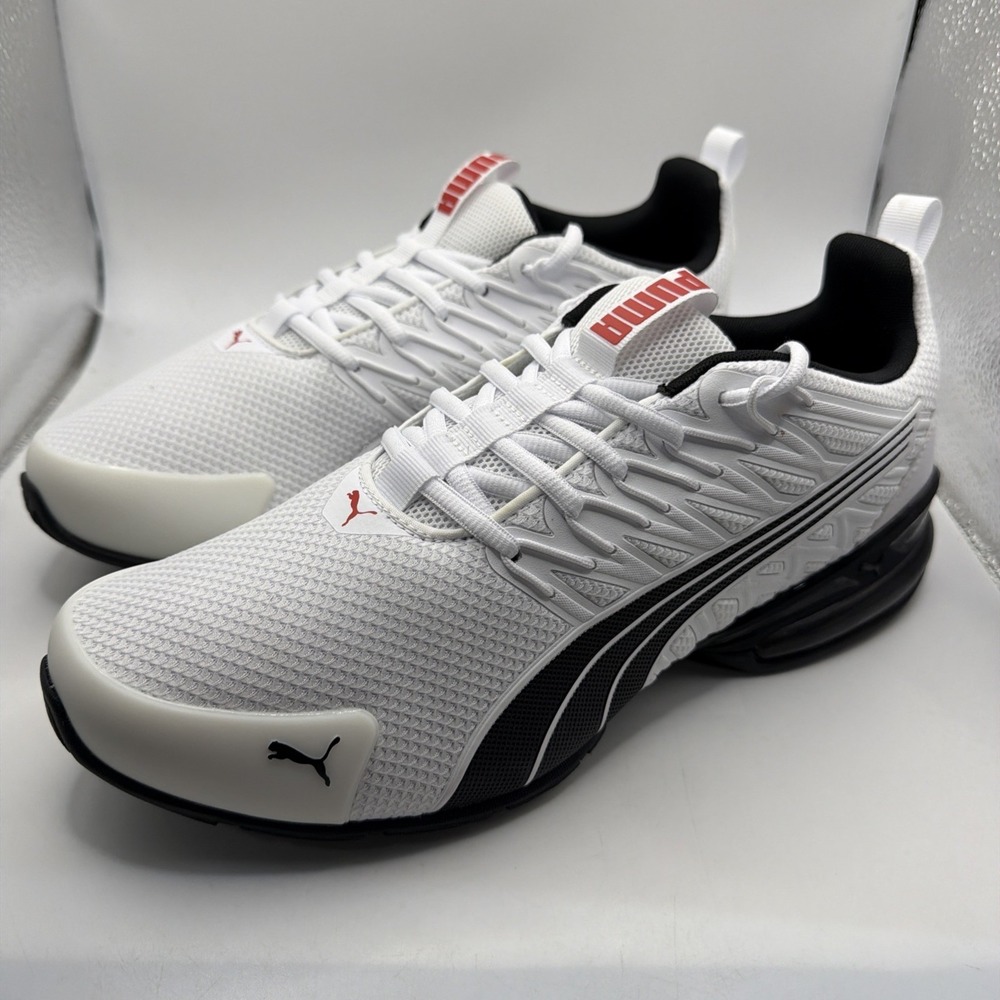 Puma Voltaic Evo 37960120 Mens White Mesh Lace Up Athletic Running Shoes Size 10